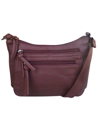 W006 cowhide leather crossbody shoulder bag