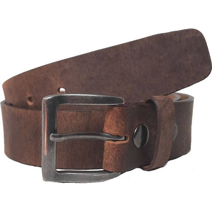 GENUINE LEATHER 40MM PLAIN DISTRESS BROWN  BELT #1040