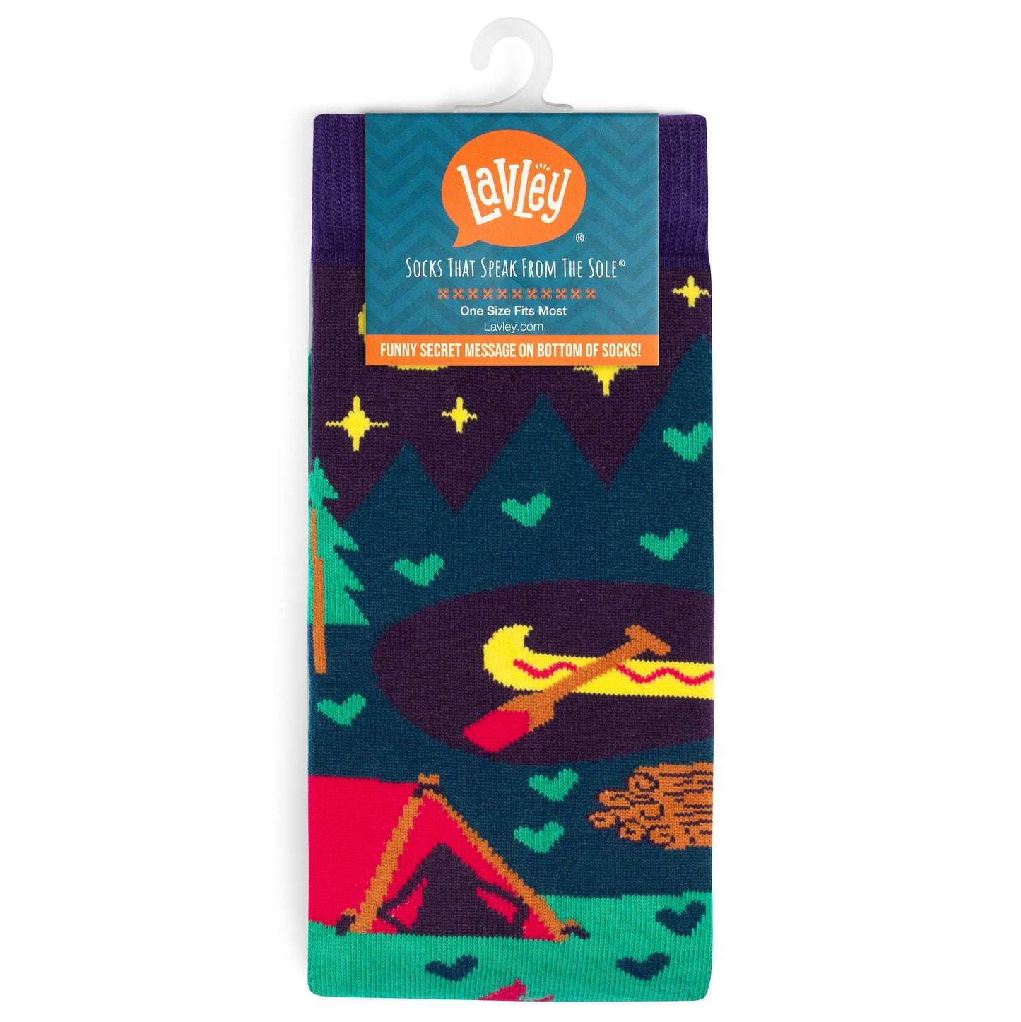 I'd Rather Be Camping Socks (Purple/Teal) Socks