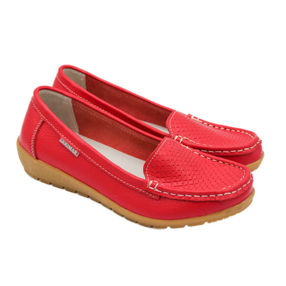 Women's moccasins leather shoes comfort sole