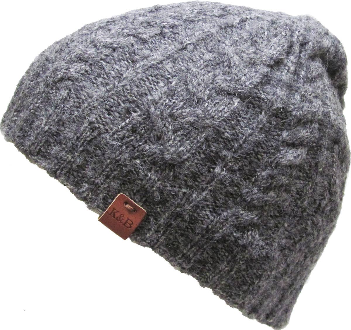 HEATHER CABLE KNIT BEANIE