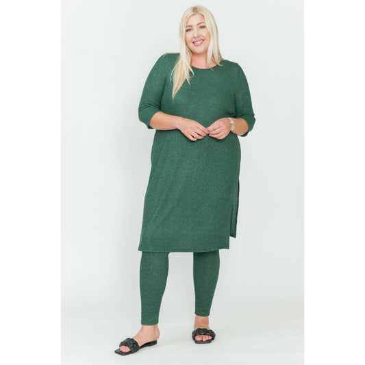 Plus Size Midi Dress & Leggings Sets