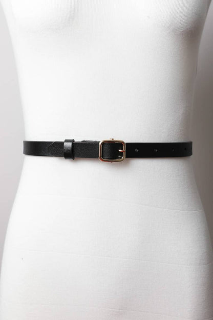 Classic Skinny Leather Fashion Belt