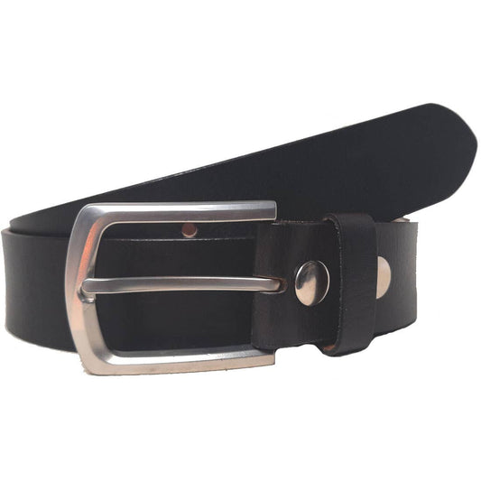 GENUINE LEATHER PLAIN BELT40MM BLACK AND BROWN #1040