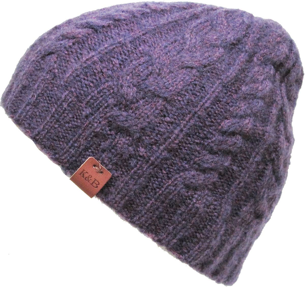 HEATHER CABLE KNIT BEANIE