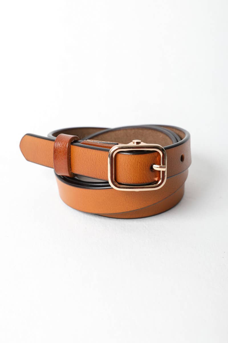 Classic Skinny Leather Fashion Belt