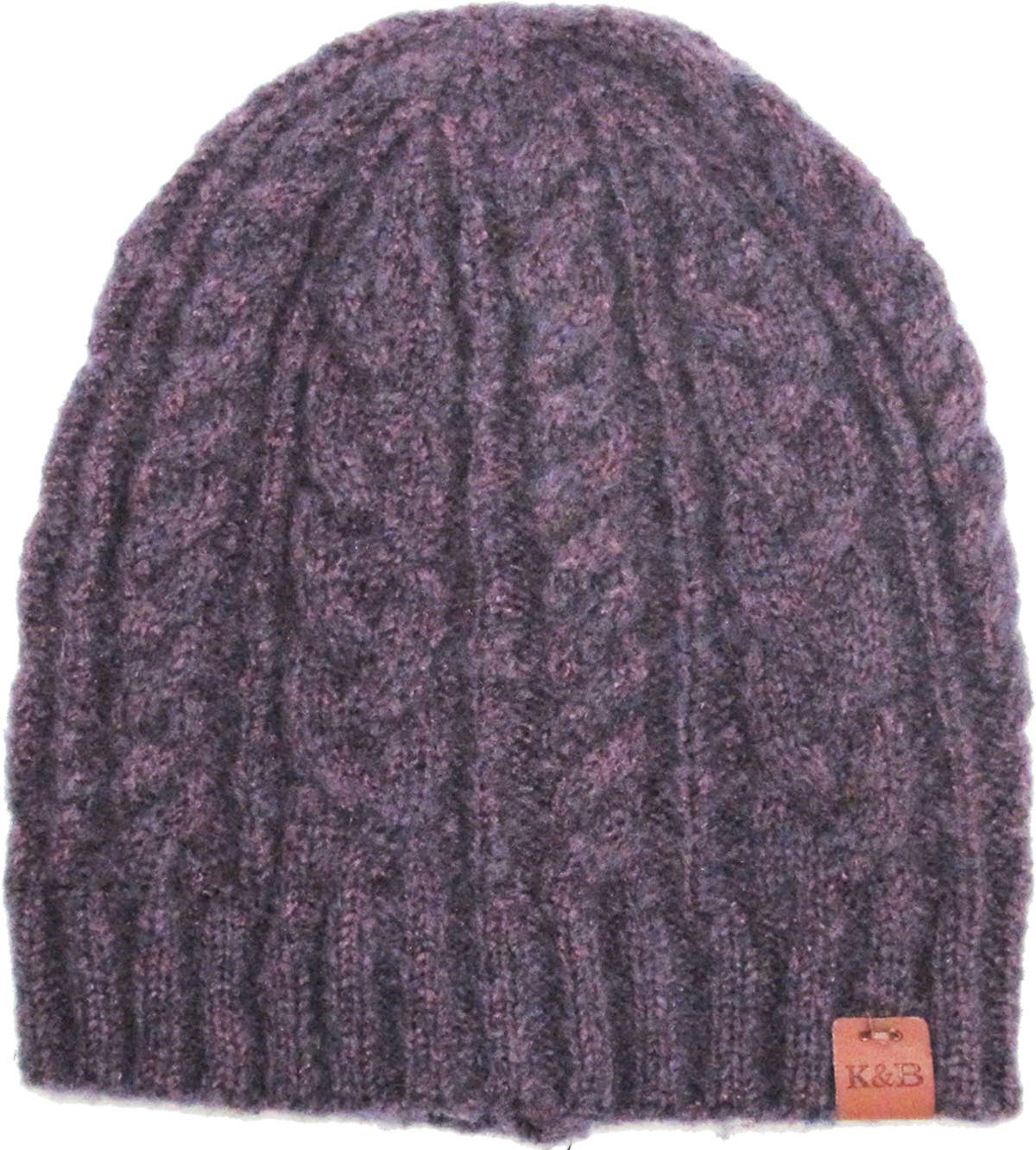 HEATHER CABLE KNIT BEANIE