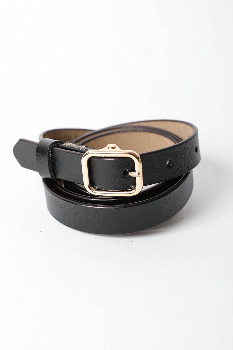 Classic Skinny Leather Fashion Belt