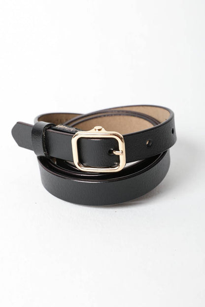 Classic Skinny Leather Fashion Belt