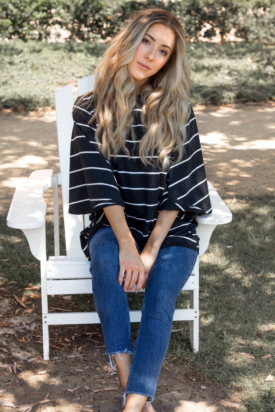 Bell Sleeve Striped Austin Top