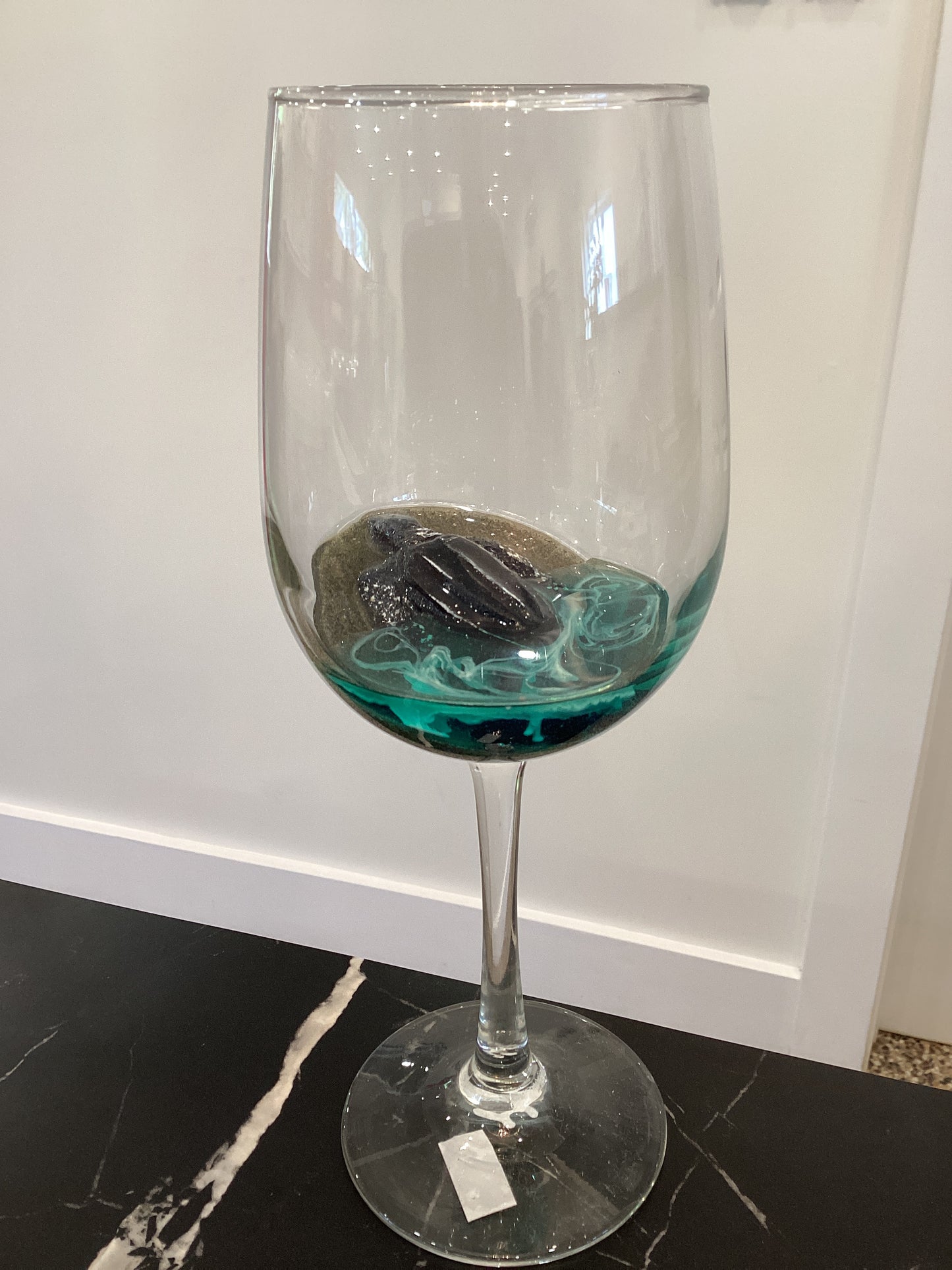 Traditions by Miranda stem wine glass turtle